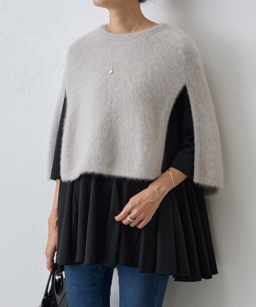 BEARDSLEY（ビアズリー）の「ファーニットポンチョ（ニット/セーター