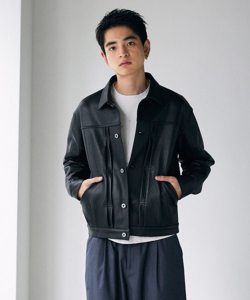 NZ ラムレザー トラッカージャケット（ブルゾン）｜JOURNAL STANDARD
