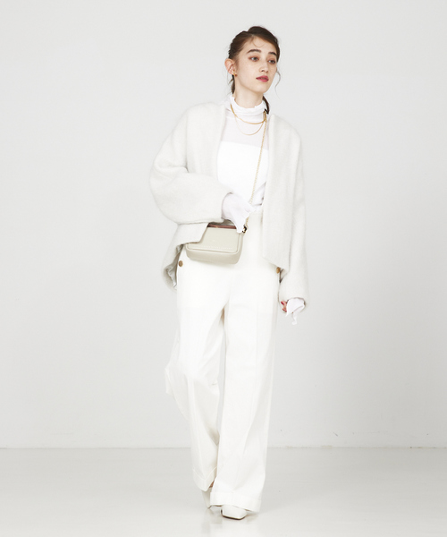 Rouge vif（ルージュヴィフ）の「シャギーショートコート（ノーカラー