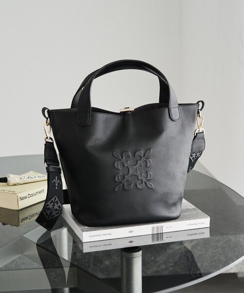 エンボスモノグラム2WAYミニトートバッグ（トートバッグ）｜russet