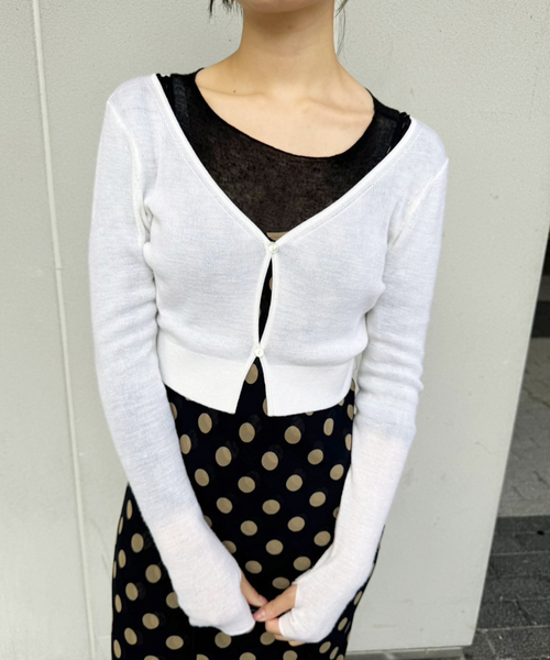 EDIT. FOR LULU（エディットフォールル）の「シアーニットカーディガン