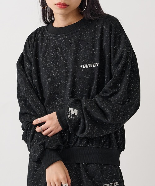 セール】【STARTER】総ラメプリント裏毛スウェット ST-STG079