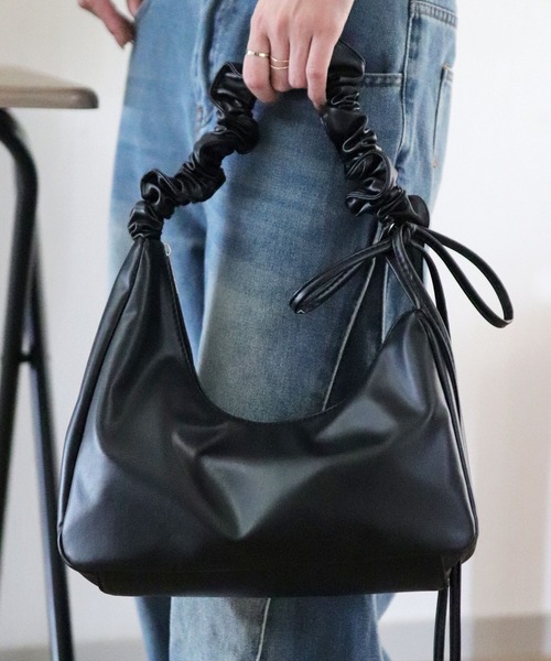 セール】【2WAY/3WAY】韓国ファッションシャーリングラッフルリボン