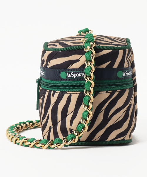 LeSportsac（レスポートサック）の「CHAIN VANITY BAG クリームゼブラ