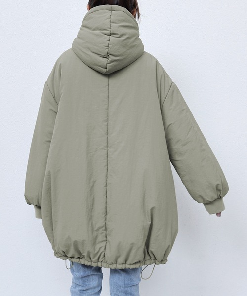 セール】オーバーサイズフーディ中綿ダウンコート（ダウンジャケット
