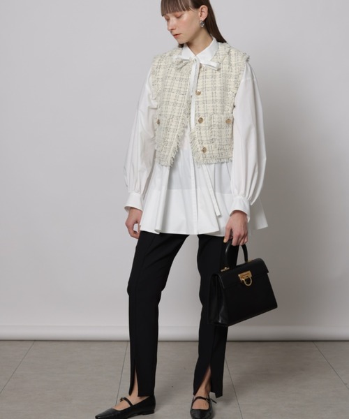 CADUNE（カデュネ）の「ボウ付きシャツチュニック（シャツ/ブラウス