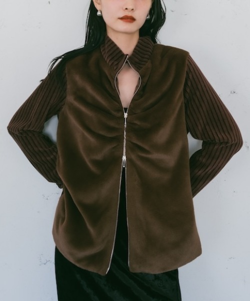 Fur Docking Zip Top/ファードッキングジップトップ（その他トップス