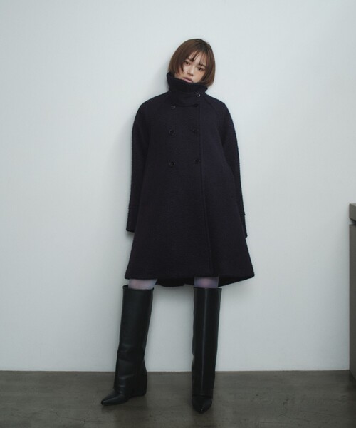 EMMEL REFINES＞EM Aライン ミディアム コート（ステンカラーコート