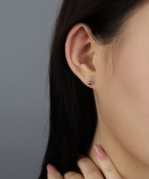 セール】【金属アレルギー対応】 ハート ポイントピアス（片耳用