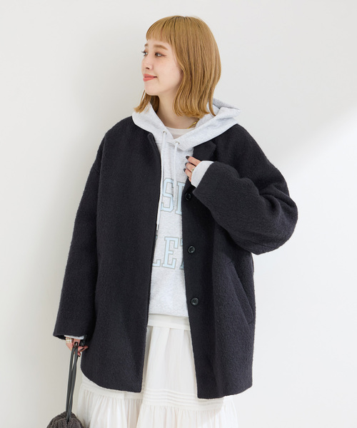 B.C STOCK（ベーセーストック）の「ブークレーノーカラーミドルコート