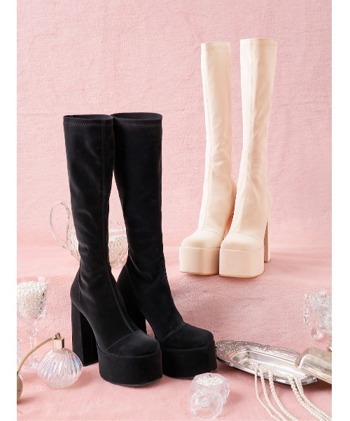 ウルトラストレッチレザーロングブーツ（ブーツ）｜Darich（ダーリッチ