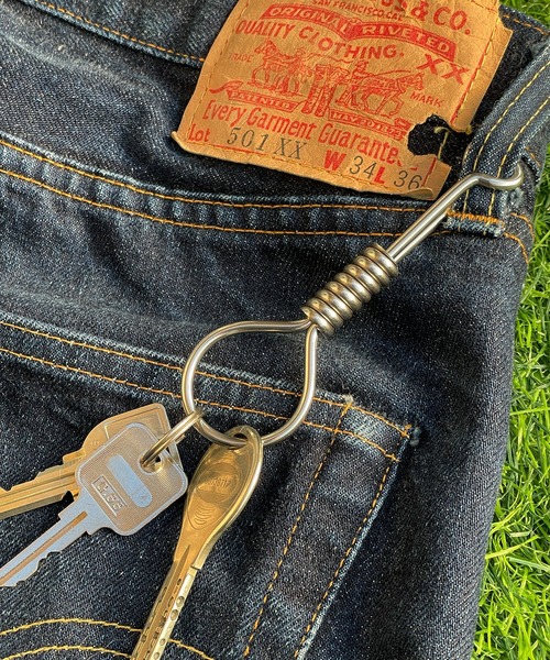 セール】無骨に小物を彩る。首縄モチーフ キーリング/キーホルダー