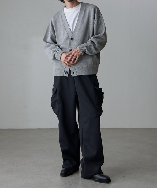 cygne グレー パフスリーブ クロップドカーディガン cygne グレー