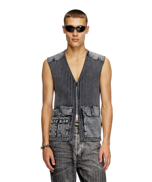 セール】メンズ ジップアップベスト K-MARGIE（ニット/セーター