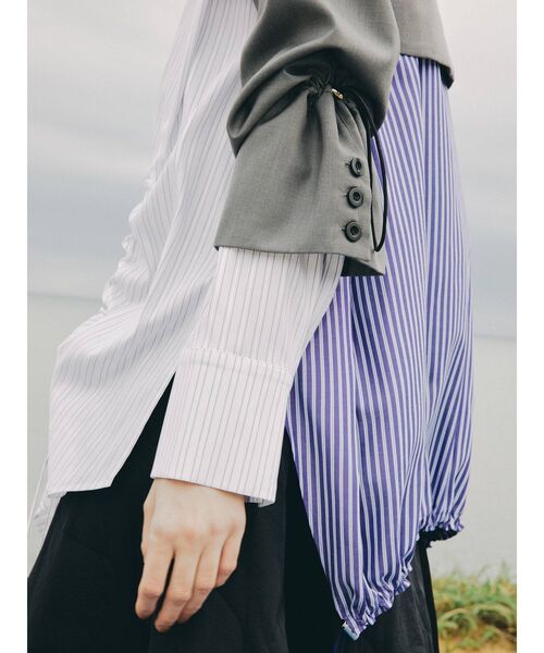 UN3D.（アンスリード）の「ヘムギャザーシャツ（シャツ/ブラウス