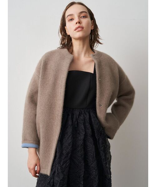 ELENDEEK（エレンディーク）の「CNラクーンミックスWカーディガン