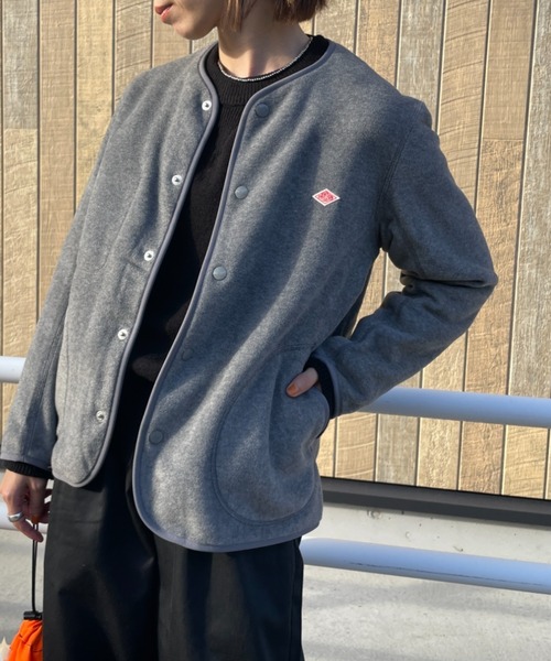 DANTON（ダントン）の「【DANTON】ウールモッサ カラーレスVネック