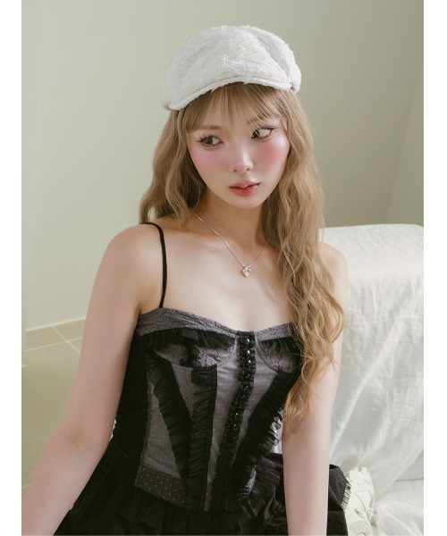 ミックスシアーコルセットキャミソール（キャミソール）｜Darich