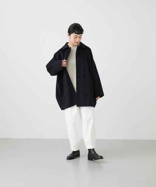 かぐれ（カグレ）の「ウールステンカラーショートコート（ステンカラー