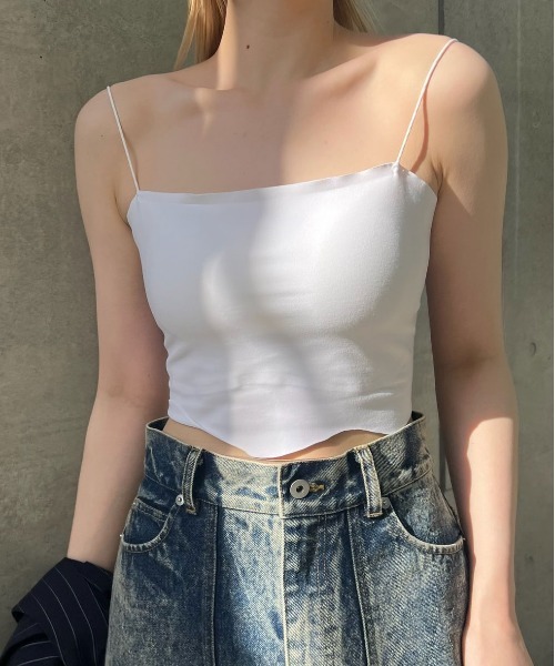 WAVE HEM BUSTIER TOP（キャミソール）｜Ameri（アメリ）の