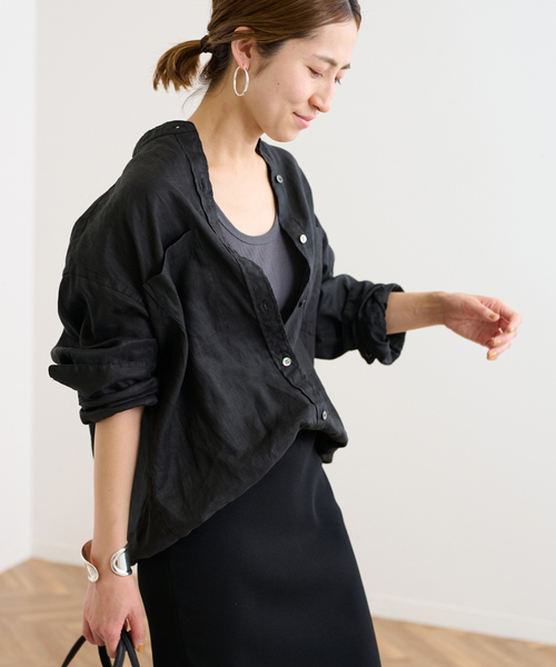 FRAMeWORK（フレームワーク）の「フレンチリネンドロストシャツ