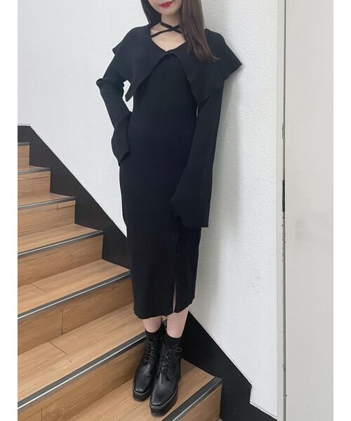 EATME（イートミー）の「オフショルニットワンピース（ワンピース