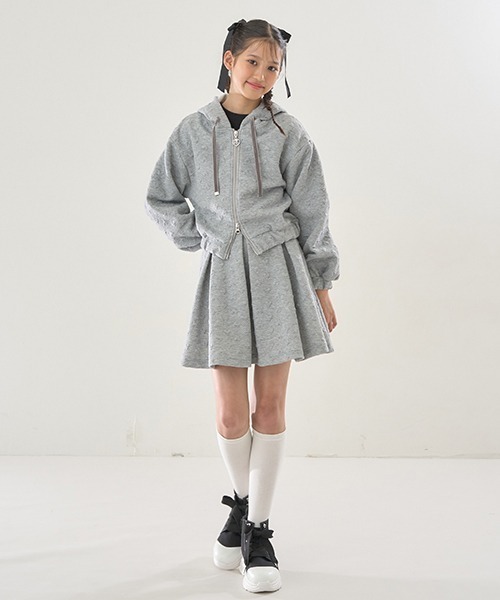 mezzo piano Junior（メゾピアノジュニア）の「ハートジャカードジップ