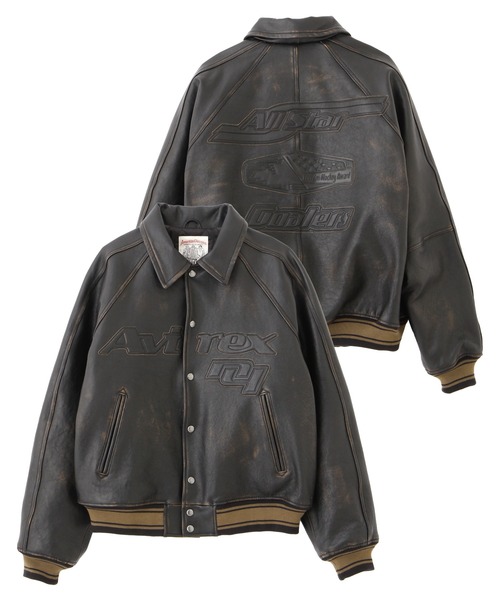 VARISTY LEATHER 'GOALERS' VINTAGE BLACK / バーシティ レザー