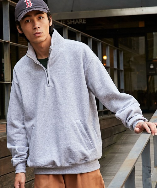 Champion Powerblend Half Zip Sweat/チャンピオン パワーブレンド