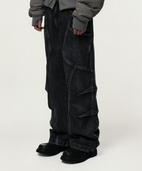 Dimension Denim Pants Black（デニムパンツ）｜IDWS