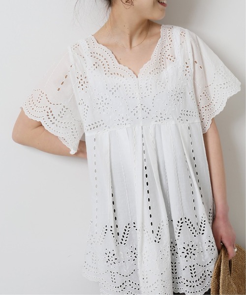 Spick & Span（スピックアンドスパン）の「カットワークレースブラウス