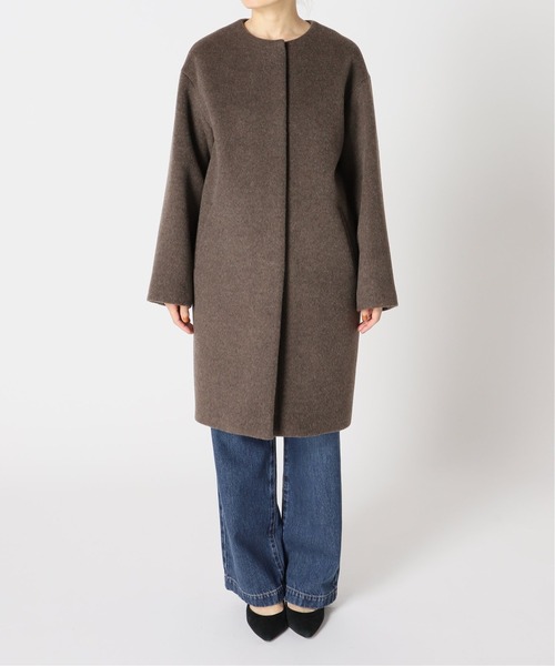 IENA（イエナ）の「ラムウールノーカラーコート（ノーカラーコート