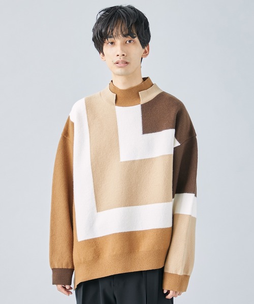 CULLNI（クルニ）の「STUDIOUS別注 COLOR BLOCK TURTLE KNIT（ニット