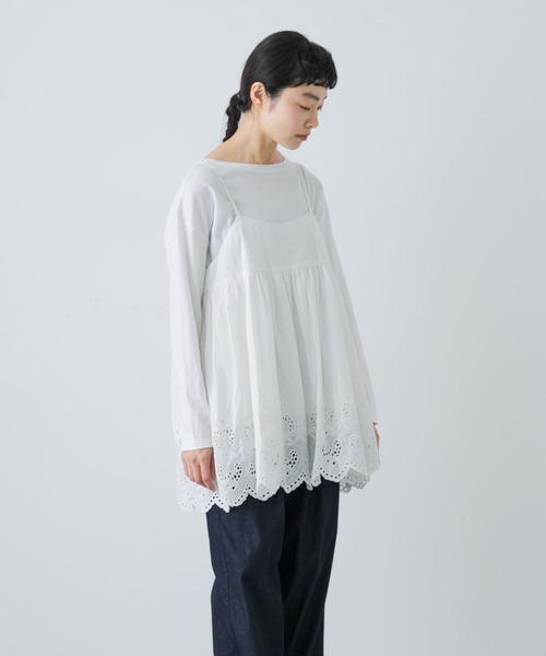 かぐれ（カグレ）の「スカラップ刺繍キャミソール（キャミソール