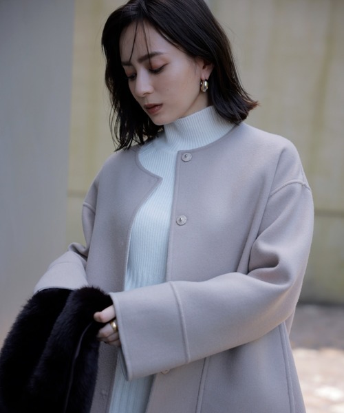 anuans（アニュアンス）の「バイカラーショートリバーコート（ノー