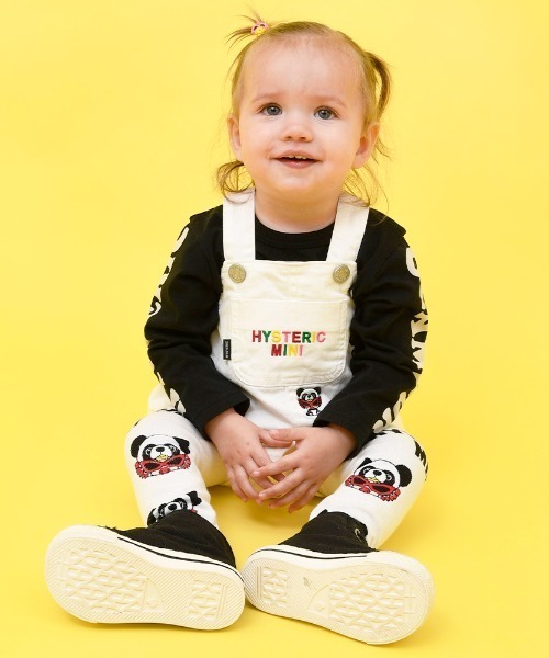 HYSTERIC MINI（ヒステリックミニ）の「DENIM パネル刺繍 サロペット