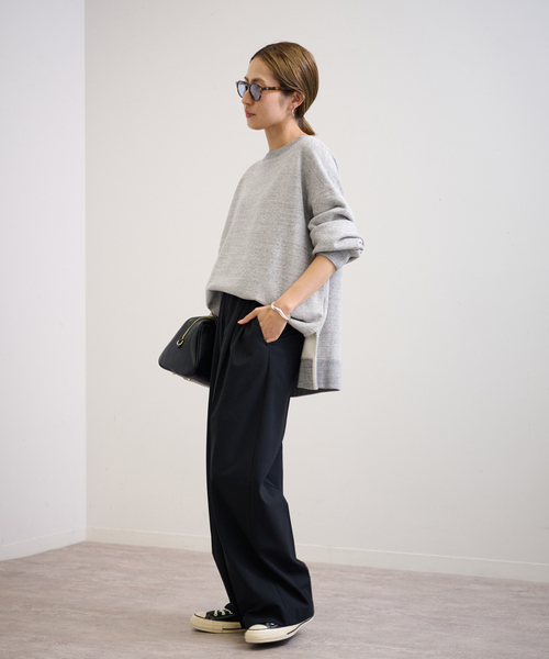 ≪一部カラーWEB限定 / 追加≫ボートネックワイドスウェット