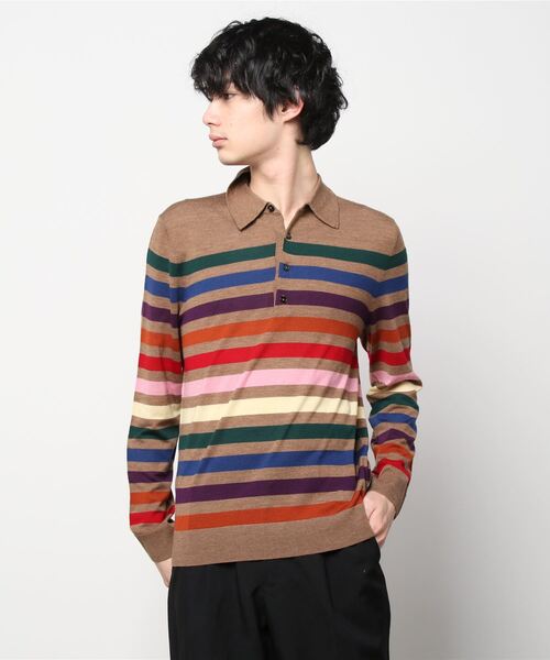 Paul Smith（ポールスミス）の「マルチボーダー ニットポロ / 123451