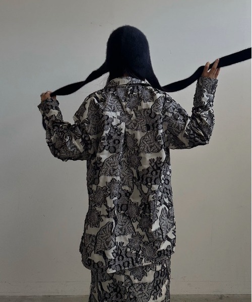 Ameri（アメリ）の「UND BOTANICAL JACQUARD BLOUSE（シャツ/ブラウス