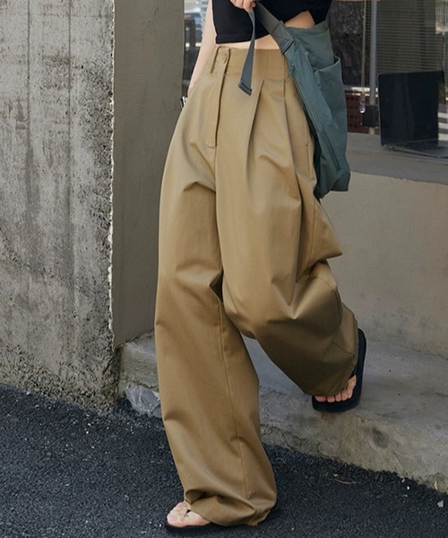 セール】タック入りワイドチノパン（チノパンツ）｜ANOTHER S