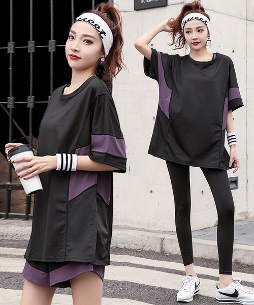 セール】【フィットネス4点セット】レディース ヨガウェア ブラ+