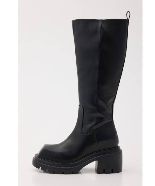 美脚チートブーツ】SQUARE TOE KNEE BOOTS スクエア トゥニー ブーツ