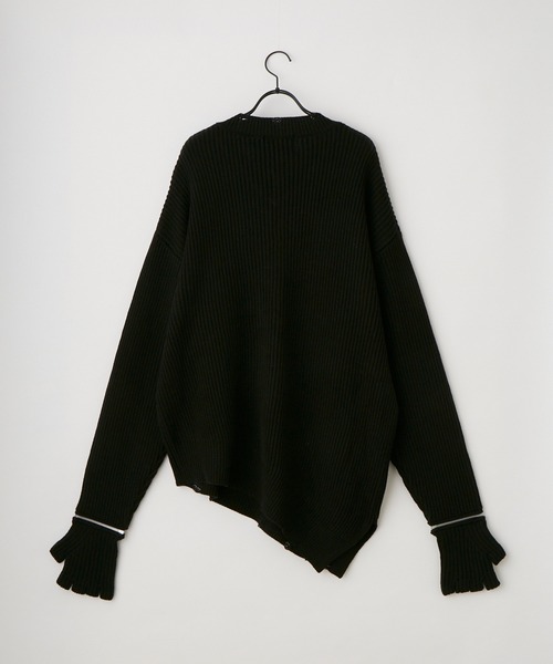 GRANCY】ZipDesign Asymmetry Knit / ジップデザイン アシンメトリー