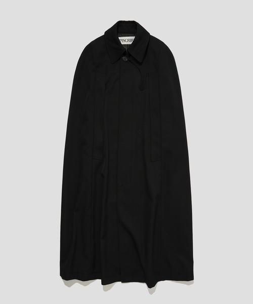 INSCRIRE/アンスクリア】Wool Gabardine Cape Coat/ウールギャバジン