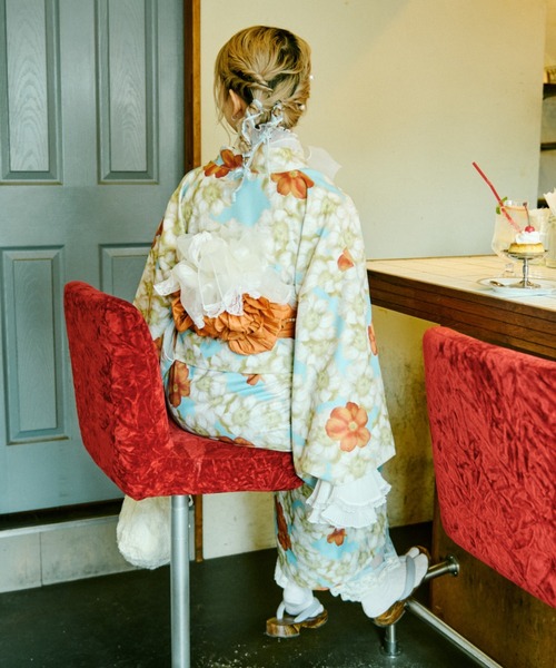 セール】【クティールとレトロ】2WAY 浴衣セット（浴衣）｜kutir