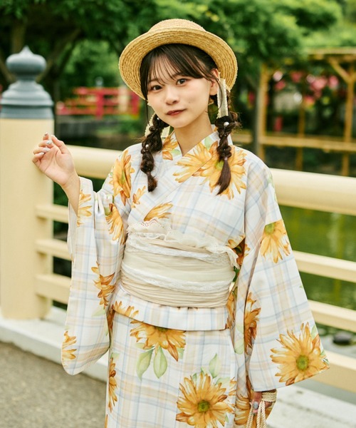 セール】【クティールとレトロ】2WAY 浴衣セット（浴衣）｜kutir