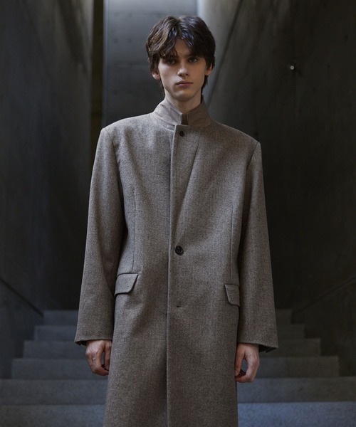 CLEL（クレイル）の「【CLEL】Wool Blend Herringbone Tweed Coat