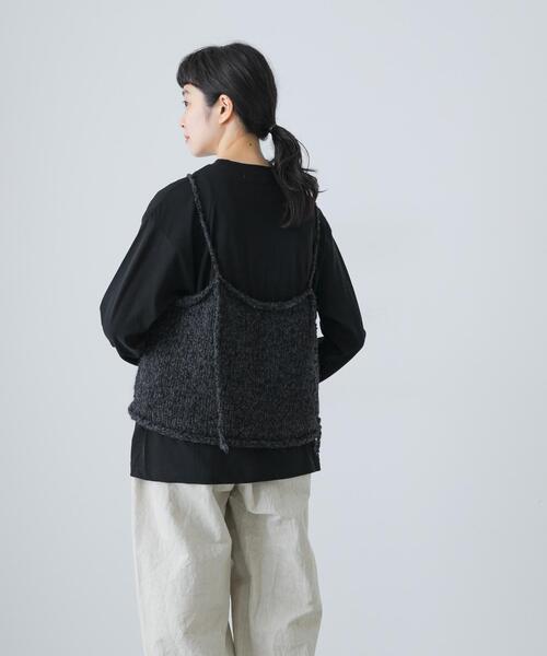 アルパカウールブークレニットキャミソール（ニット/セーター）｜か