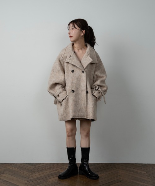 2way shaggy midi coat【Amiur × minami】 / 2wayシャギーミディコート