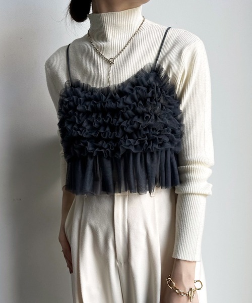 DouDou（ドゥドゥ）の「チュールビスチェ（キャミソール）」 - WEAR
